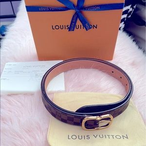 Louis Vuitton Belt Damier Ebene 95cm Authentic